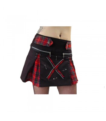 Women Death Rock Short Mini Skirt Tartan Kilt Skirt Gothic Punk Lolita Nana Skirt